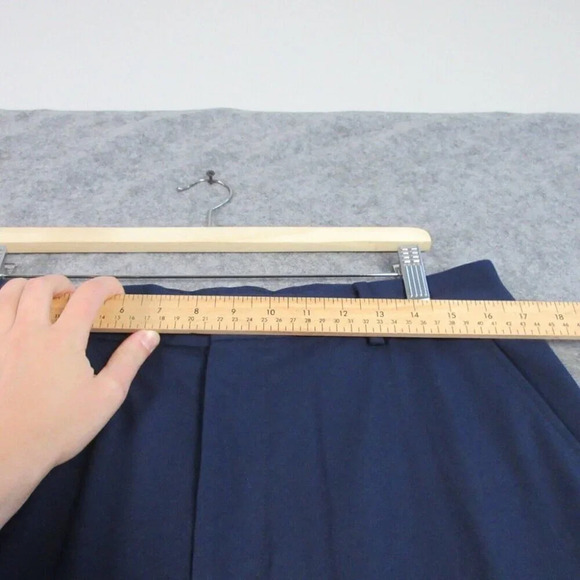 Club Monaco Men's Dress Pants Straight Leg Ankle Trouser Size 34 x 32 Navy 560 - Picture 10 of 13